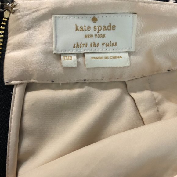 Kate Spade Black Lace Scallop Skirt Size 00 - Picture 3 of 3